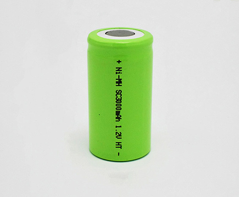 Cellules de HT du paquet SC3000mAh 1.2V de batterie de lumière de sortie de Ni MH 4 ans de vie