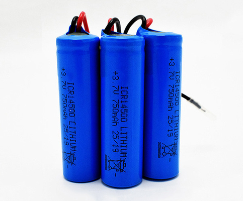 batterie au lithium de 750mAh 3.7V ICR14500 inodore avec la veste de PVC