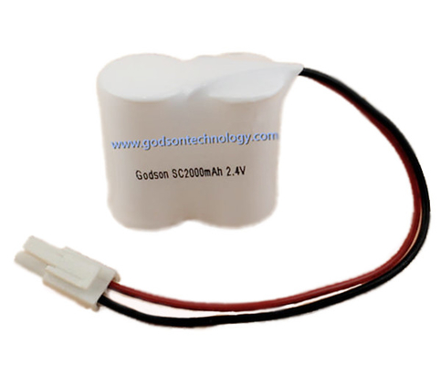 Fois du paquet SC2000mAh 2.4V de batterie cadmium-nickel 500 font un cycle la vie
