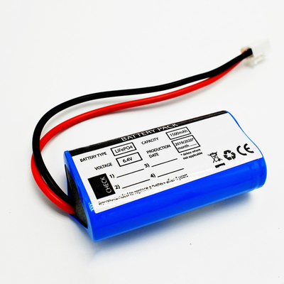 Batterie au lithium 18650 rechargeable pour les situations d'urgence LiFePO4 6.4V 1500MAh