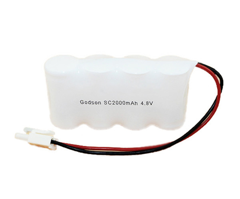 Côte à côte les batteries de lumière de sortie de secours emballent 4,8 V SC2000mAh NiCd 36g