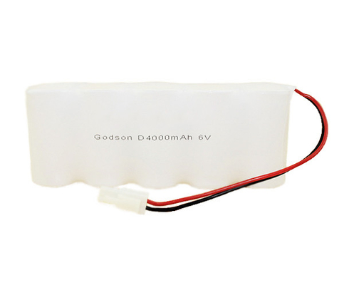 6,0 batterie rechargeable cadmium-nickel D4000mAh de V batterie de lumière de sortie de 6 volts