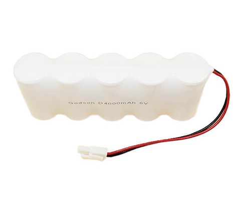6,0 batterie rechargeable cadmium-nickel D4000mAh de V batterie de lumière de sortie de 6 volts