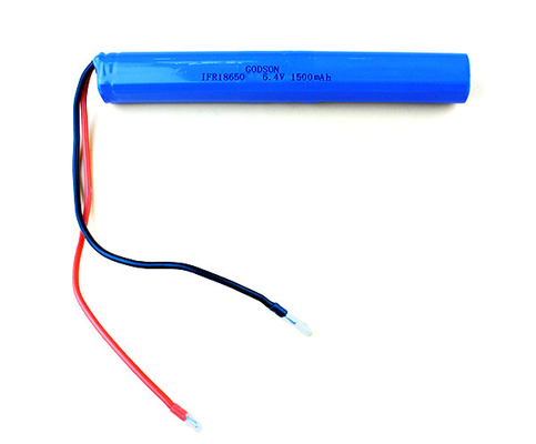 Batterie 6.4V rechargeable 1500MAh de phosphate de fer du lithium 18650